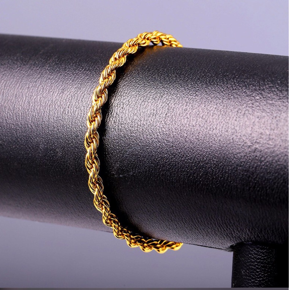 New 18k Real Gold Plated Unisex Bracelet